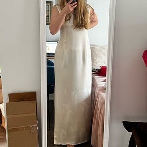 SOLD Ivory silk calla Lilly dress